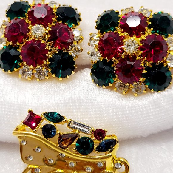 CHRISTMAS HOLIDAY JEWELRY Pins and Earrings set - Picture 5 of 16